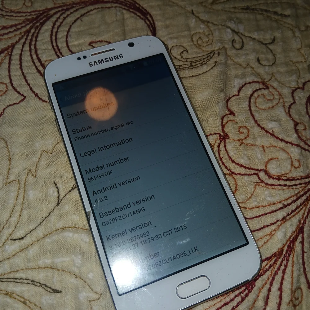 Samsung Galaxy Smartphone in White